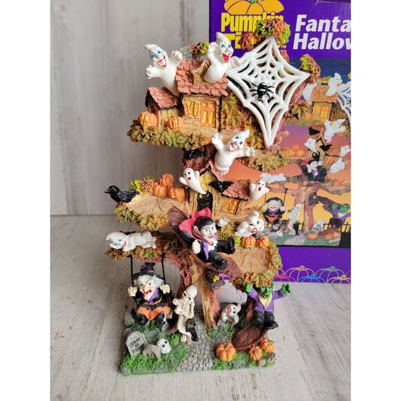 Vintage fantasy tree house Halloween village accessory ghost home decor - Picture 1 of 16
